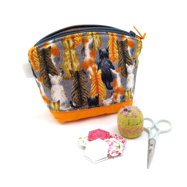 Small Orange Cats Cosmetic Bag