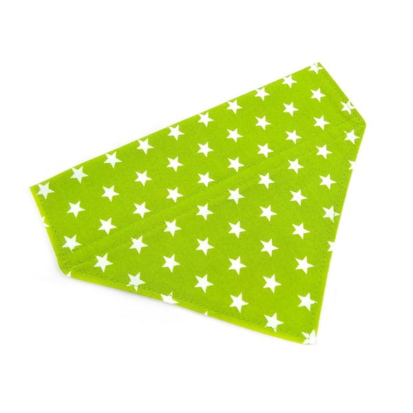 green dog bandana from above