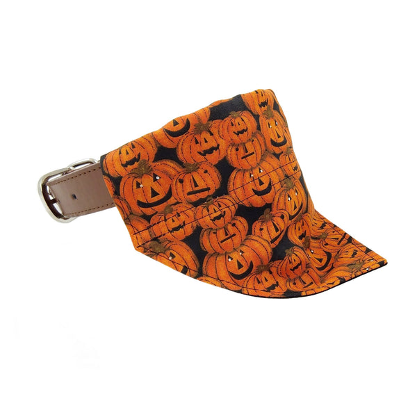 Halloween pumpkins dog bandana on collar