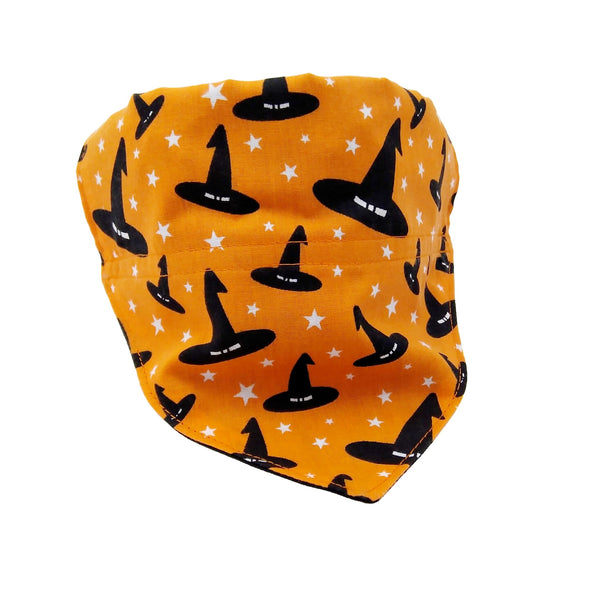 Orange and black witches Halloween dog neckerchief