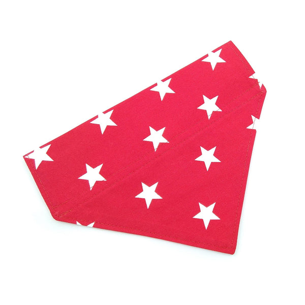 Red dog bandana from above