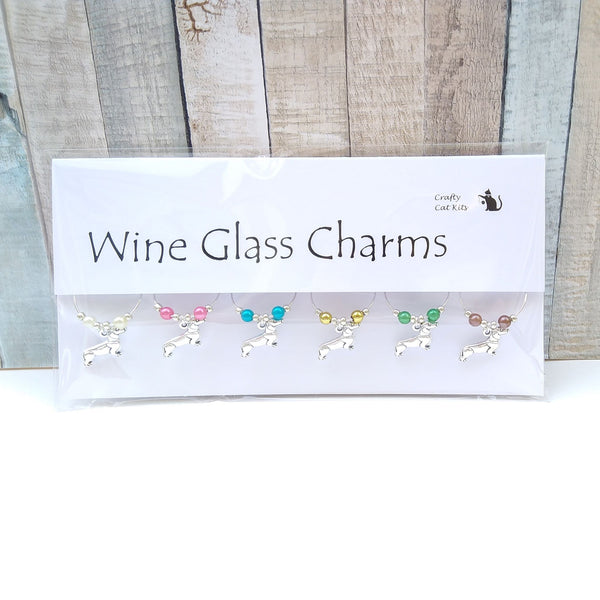 Dachshund Wine Glass Charms