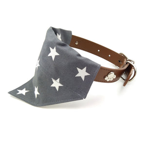 Grey stars dog bandana