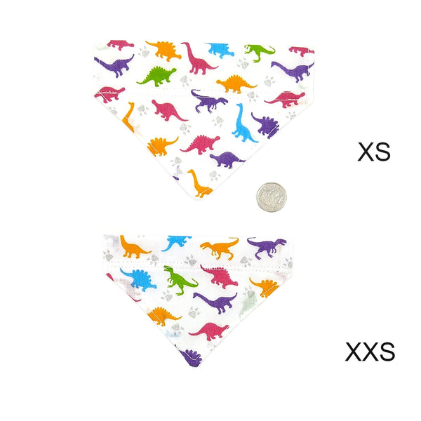 dinosaur cat bandana in XXS and XS sizes