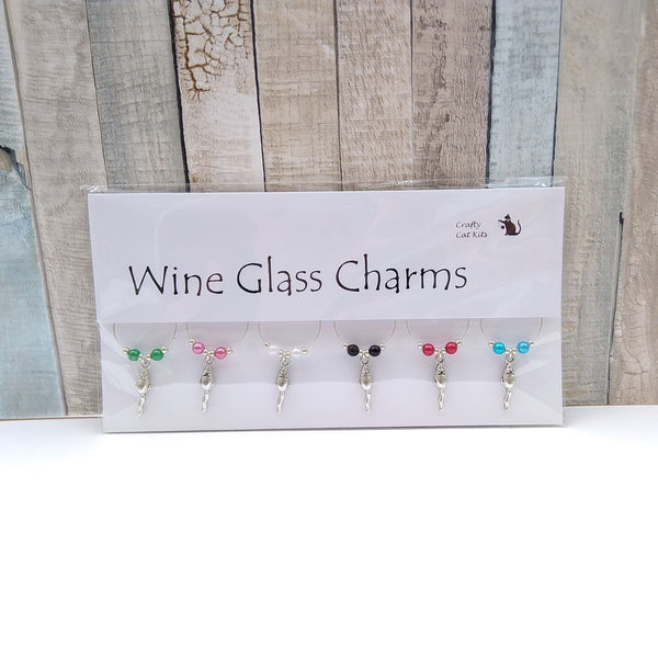 Mouse wine glass charms in gift packaging