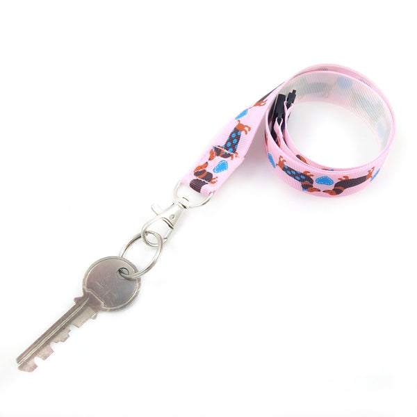 Pink dachshund key holder