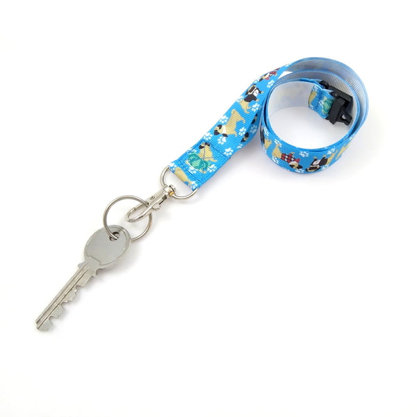 Blue pugs key holder