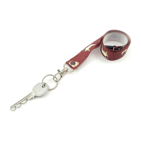Maroon pug key holder
