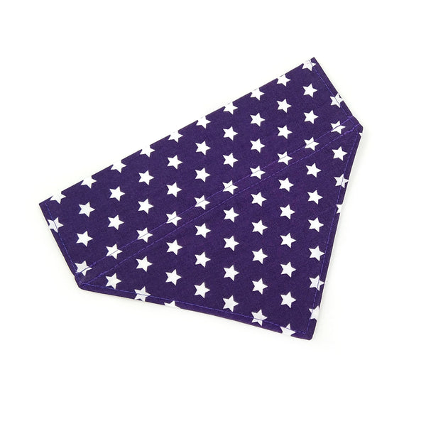 Purple dog bandana from above
