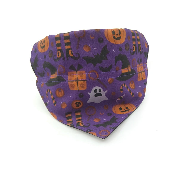 purple halloween dog neckerchief