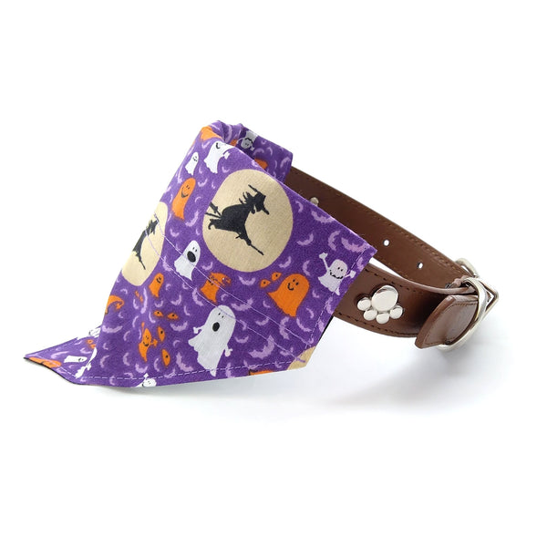 Purple halloween puppy bandana
