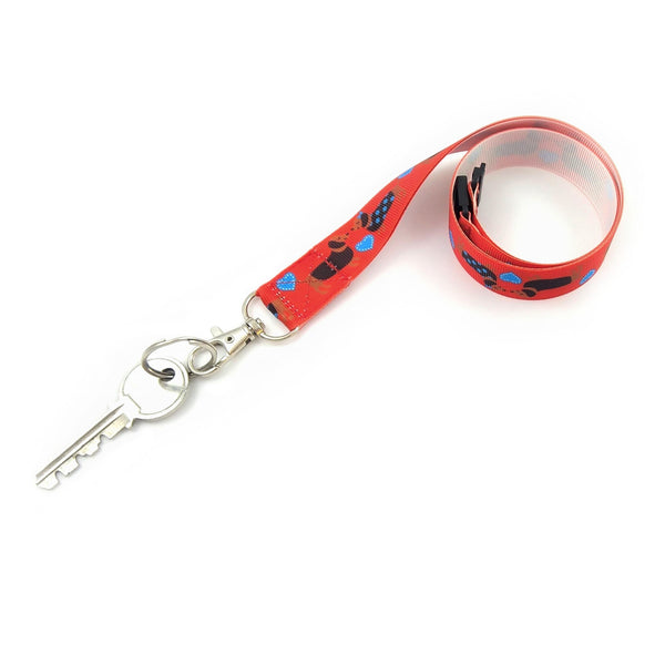 Red dachshund key holder