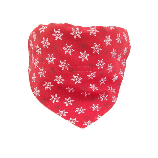 Red snowflake dog neckerchief