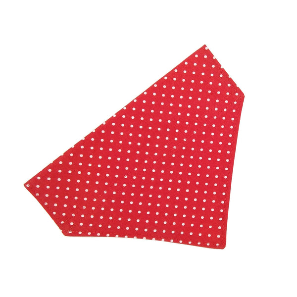 red slip on dog bandana from above