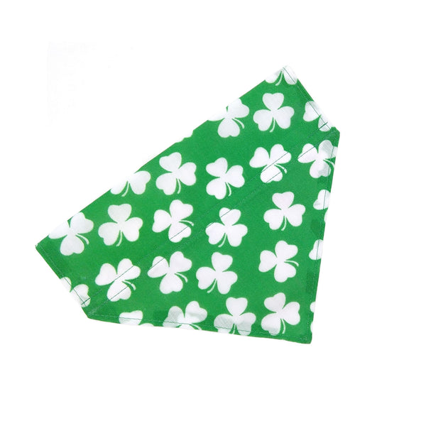 green clover dog bandana