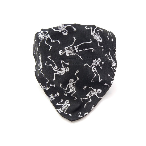 Black skeletons dog neckerchief